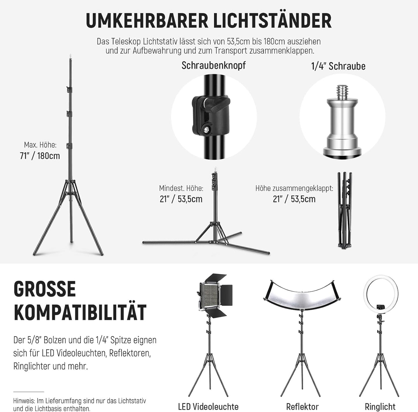 NEEWER 40x40cm Softbox Beleuchtung Set mit 35W LED Glühbirne E27 Sockel (EU Stecker) CE&UKCA Zertifiziert 5700K CRI93+, 180cm Licht Stativ für Fotografie Leuchte Videolicht Aufnahme TikTok, SF40