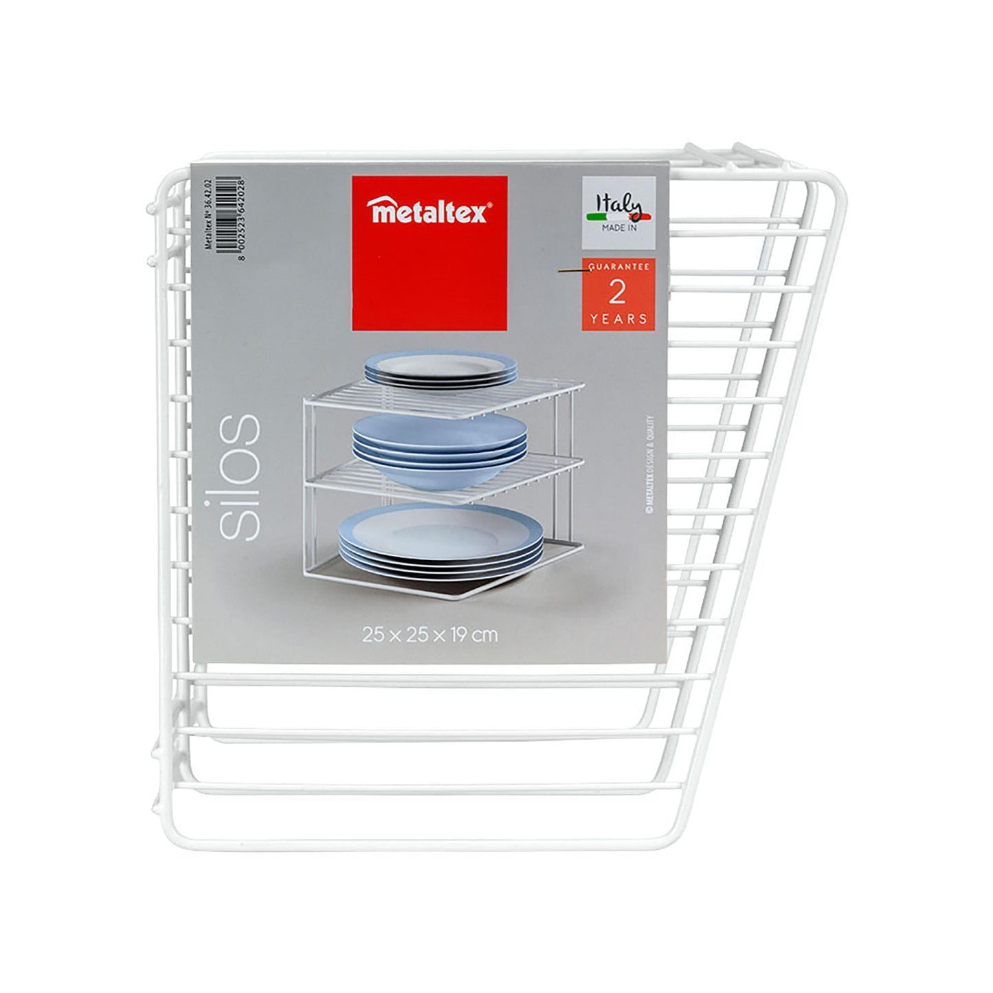 Metaltex 364202095 Silos Eck-Schrankeinsatz, 2-Etagen, 1 - Pack, weiß
