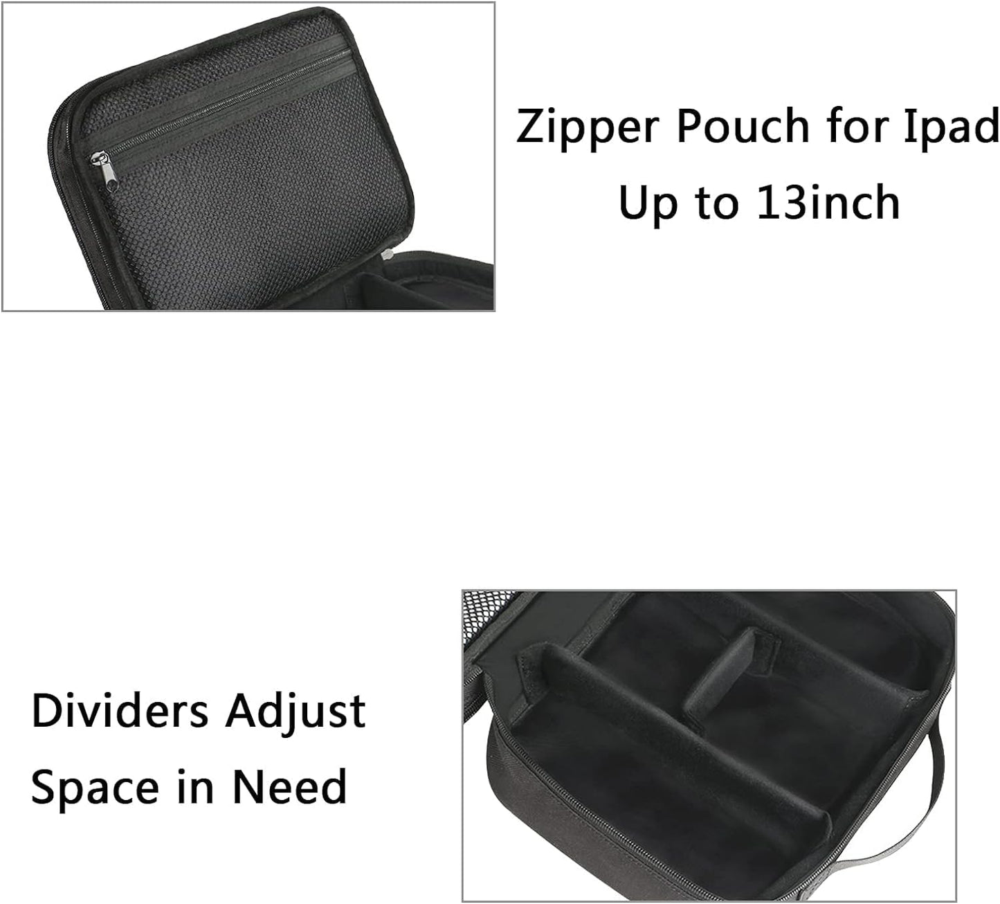 MATEIN Kabel Organizer Tasche, GroßE Kabeltasche Organizer Tech Pouch, Wasserabweisend Elektronik Tasche Cable Organizer Travel Bag für IPAD, Ladegerät, Powerbank, Schwarz