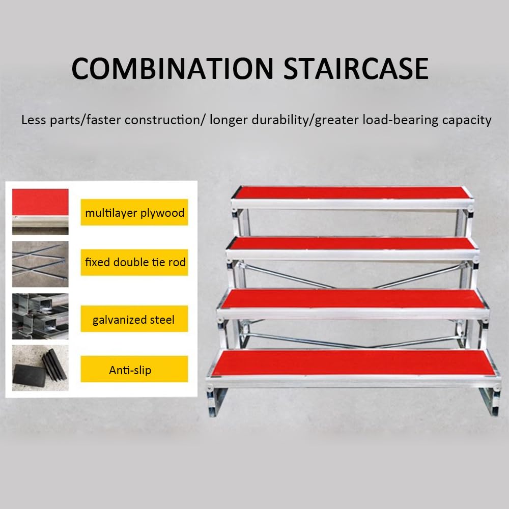 ZCBYBT Notenbank Chor Klappständer Bewegliche Bühnentreppe, Für Partys, Wettbewerbe, Reden,3 Layers