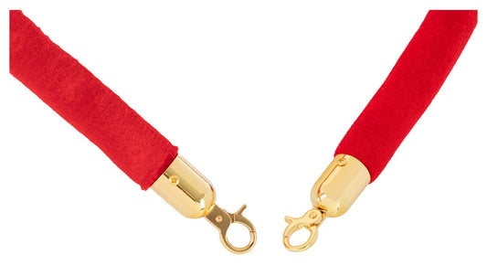 Stagecaptain PLS-150 Deluxe 4.2-150G Absperrständer Personenleitsystem - 4 Edelstahl-Stative und 2 rote Seile mit 1,5m Länge - Für Konzerte, Ausstellungen, Hotels, Kinos u.v.m. - gold