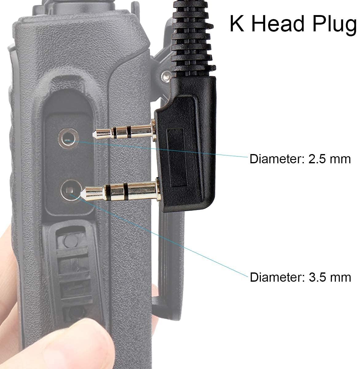 Retevis Funkgerät Headset Walkie Talkie Kopfhörer mit Schallschlauch Kompatibel mit JUCJET Walkie Talkie RT24 RT668 RT27 RT24V Baofeng UV 5R BF-88E BF-888S Kenwood Funkgerät Headset (2 Stück)
