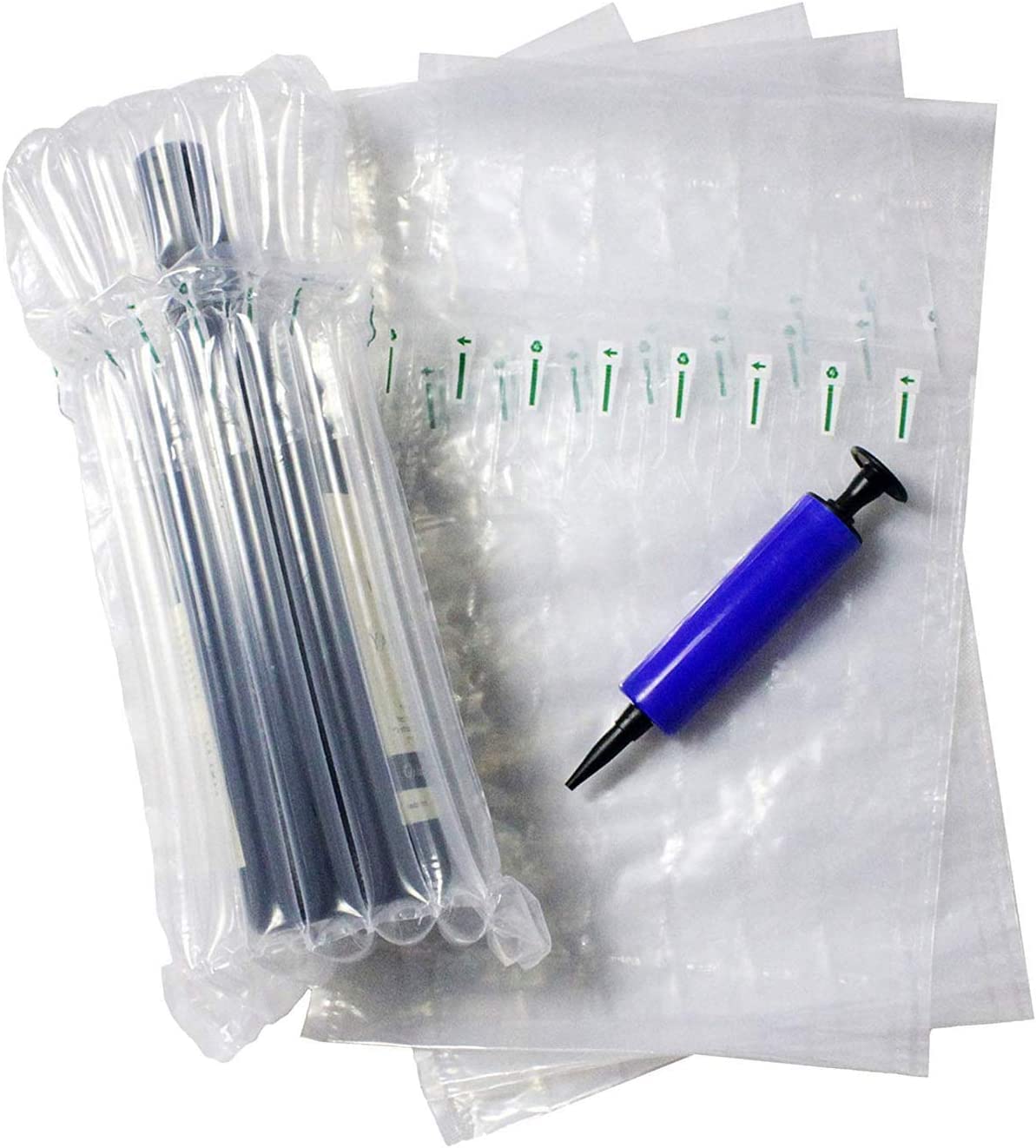 PIQIUQIU 10 Weinflaschen-Schutzvorrichtungen und aufblasbare Luftsäulen Beutel für eine sichere Verpackung und einen sicheren Transport -mit Luftpumpe (Zufällige Farbe)