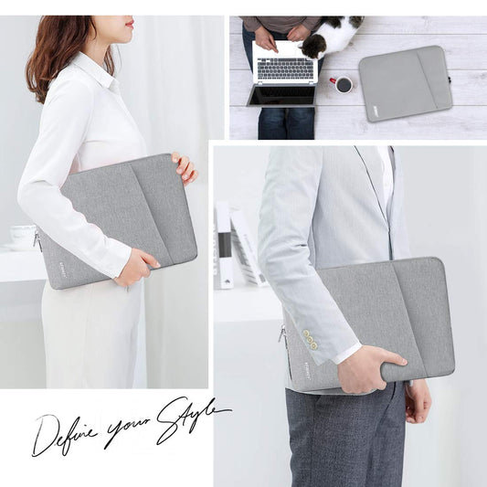NEWHEY Laptophülle 14 Zoll Stoßfest Laptop Notebook Tasche Hülle Wasserdicht Schutzhülle Sleeve Case Kompatibel 14 mit Klein Fall Grau