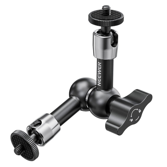 NEEWER 5.9"/15cm Verstellbarer Friktions Magic Arm mit 1/4“ Schraube an beiden Enden, kompatibel mit SmallRig Cage, Blitz/LED-Licht/Mikrofon/Monitor/SuperClip, Max Load 4.4lb/2kg, ST15