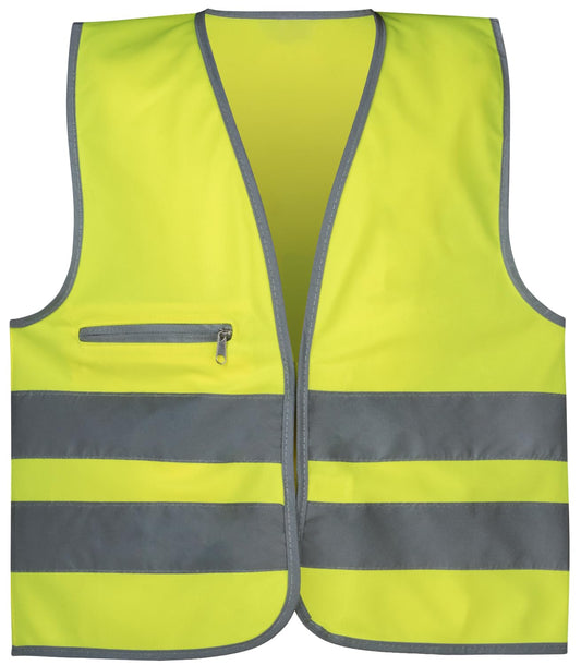 Safety Maker 44571 Kinder Sicherheitsweste, Warnweste, Reflektorweste, refkletierend für 7-14 Jahre, gelb