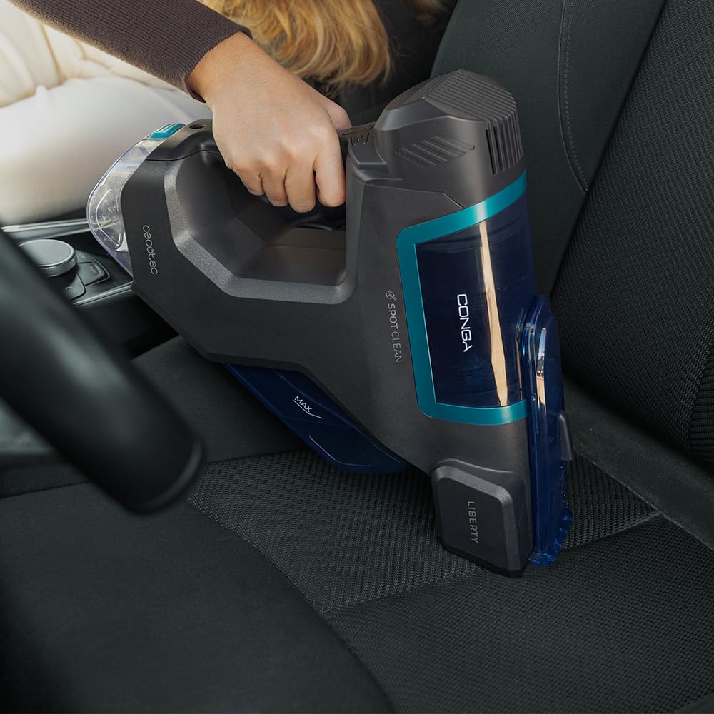 Cecotec Conga Hand Carpet&Spot Clean 2500 Polsterstaubsauger, 50W, 3-in-1: Sprüht, Reinigt und Saugt, Flüssigkeiten und Feststoffe, 2 Tanks, je 350 ml für Schmutz-und sauberes Wasser, Autonomie 25 Min