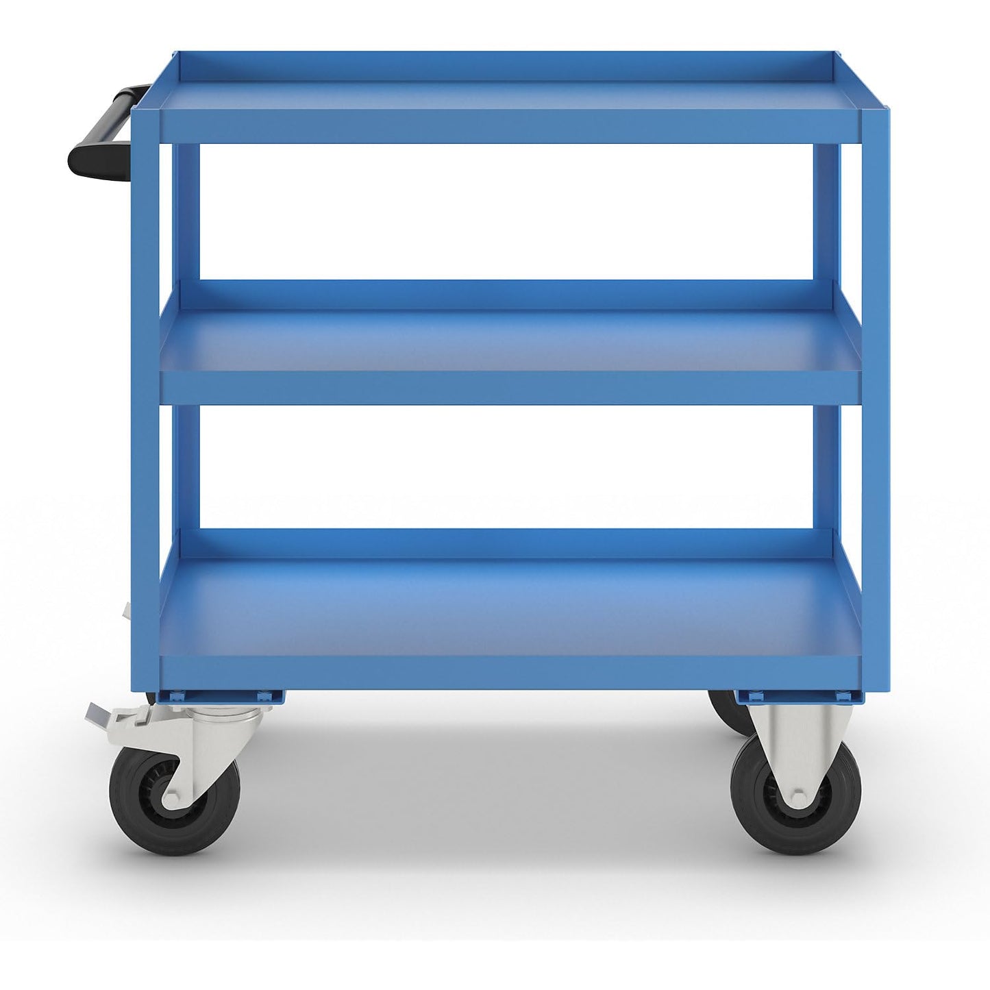 eurokraft | pro | Montagehilfswagen | 3 Etagen | Tragfähigkeit 350 kg | Gesamthöhe 915 mm | lichtblau