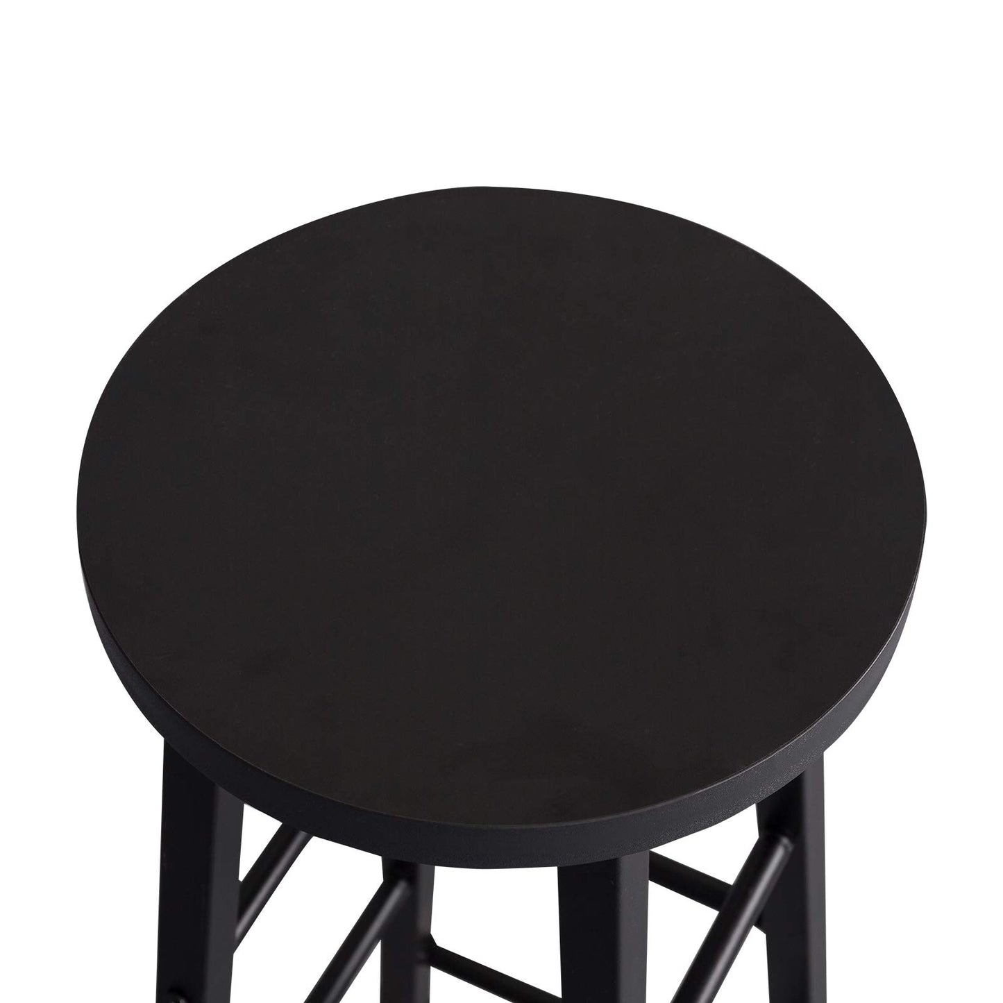 WOLTU BH130sz-2 2X Barhocker Bistrohocker Tresenhocker Barstuhl, Gestell aus stabilem Stahl, Stizfläche aus MDF, Schwarz