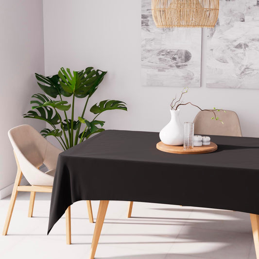 Soleil d'ocre Tischdecke mit Fleckschutz eckig 140x300 cm ALIX schwarz