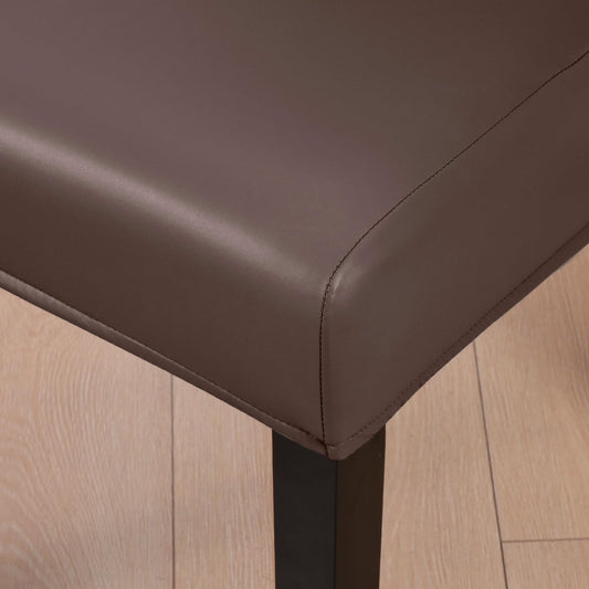 Alishomtll PU Stuhlhussen 4er/6er Set Leder Stretch Stuhlbezug wasserdicht Elastische Esszimmer Stuhlbezüge Universell Waschbarer Stühle Schutz für Küche Restaurant Hotel Hochzeit (Kaffee, 4 Stück)