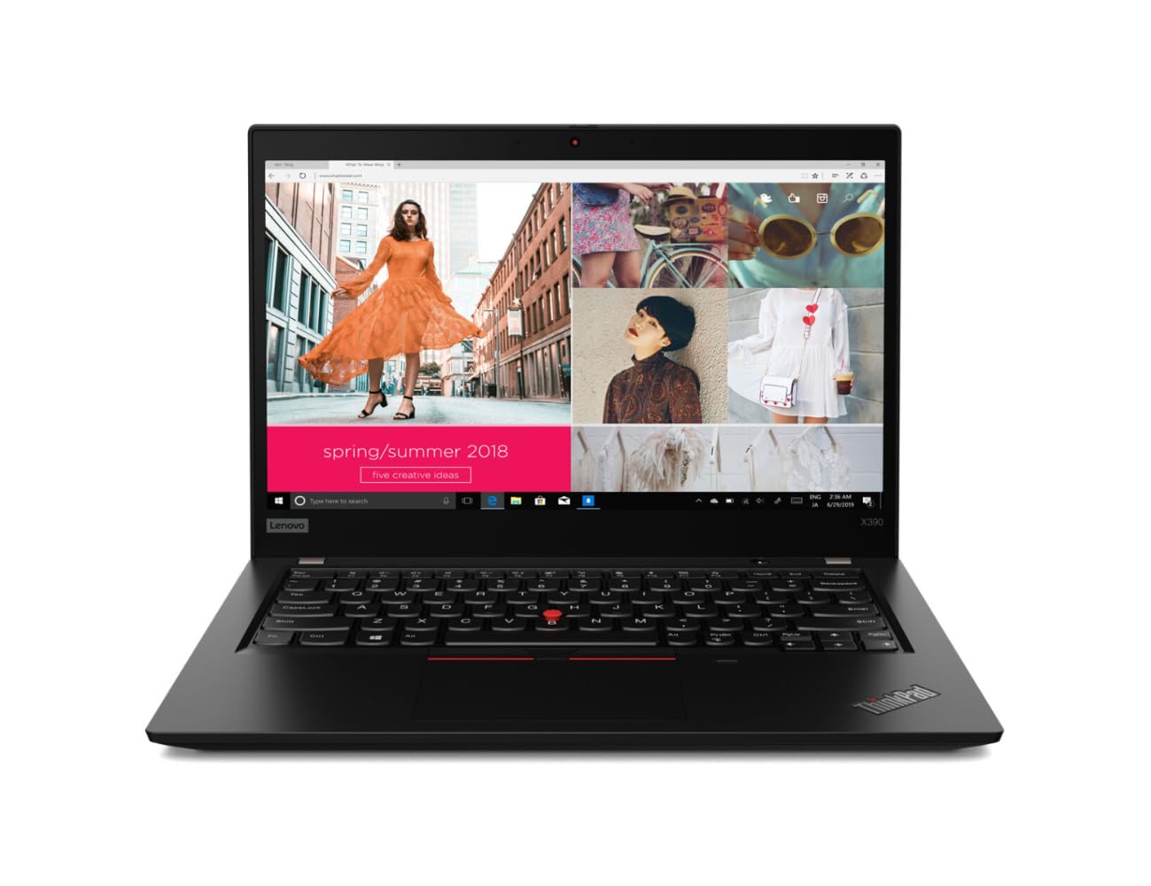 Lenovo Thinkpad X390 13,3 Zoll 1920x1080 Full HD Intel Core i5 8365U 256GB SSD Festplatte 8GB Speicher Windows 11 Pro Webcam Fingerprint Reader Notebook Laptop (Generalüberholt)