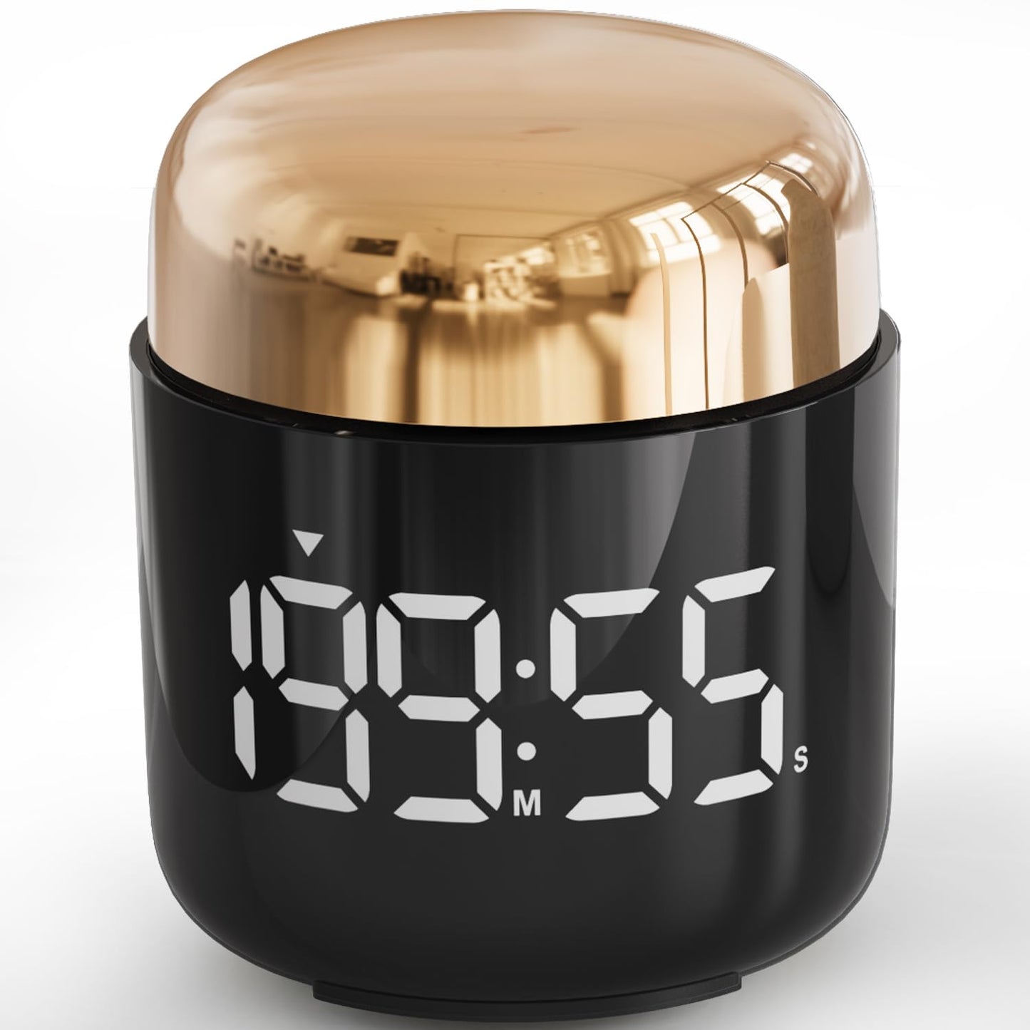MeesMeek Digitaler Küchentimer mit großer LED-Anzeige Countdown-Timer mit Einstellbarer Lautstärke für Kochen und Lehrzeit für Kinder und Lehrer. (Schwarz) (Golden)