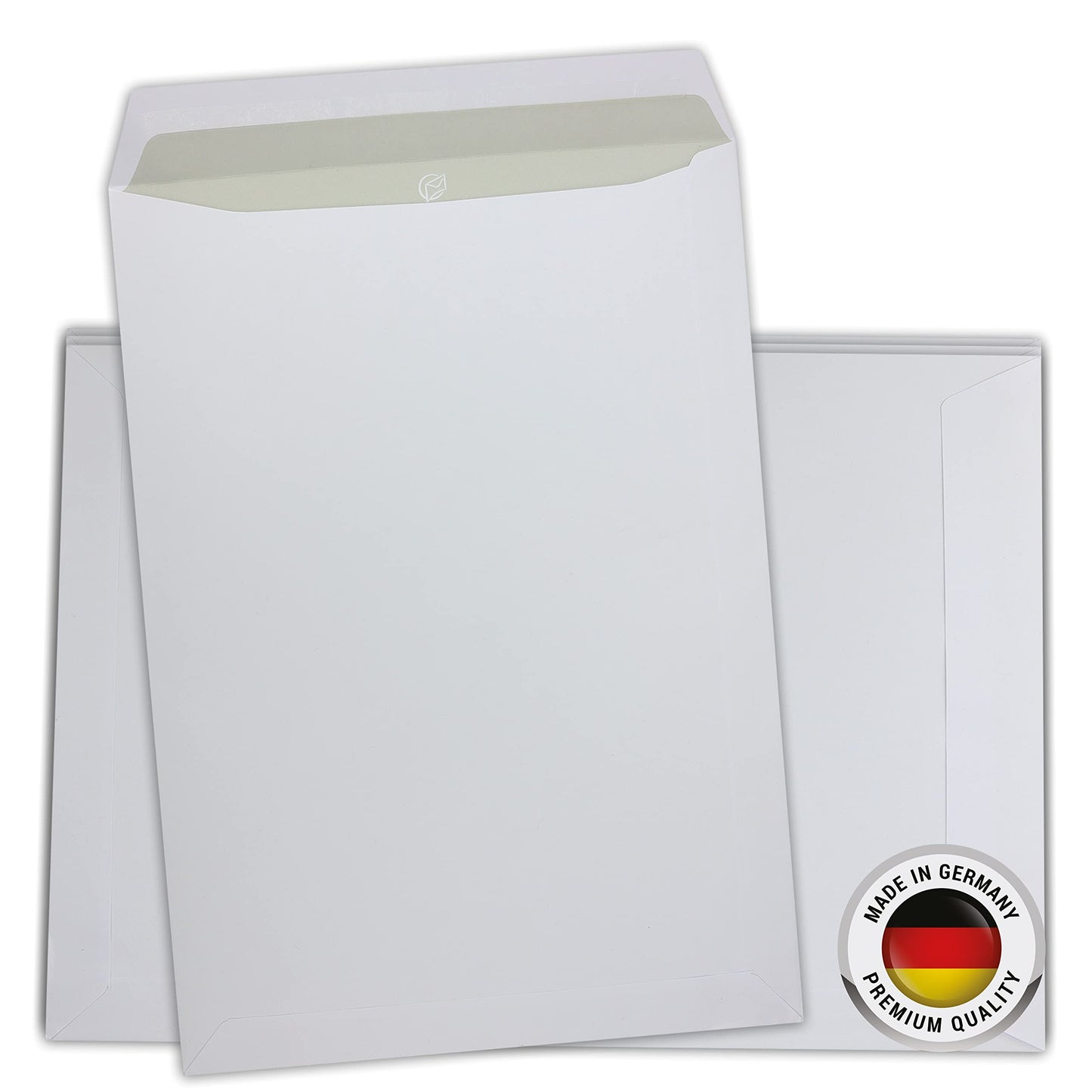 SPECHT 25er Packung Versandtaschen C4 - Briefumschläge A4 Weiß, Ohne Fenster, Selbstklebend, 120g/m² Kraftpapier, Kuvert & Geschäftsumschlag, Ideal für Geschäfts- & Privatpost, Made in Germany