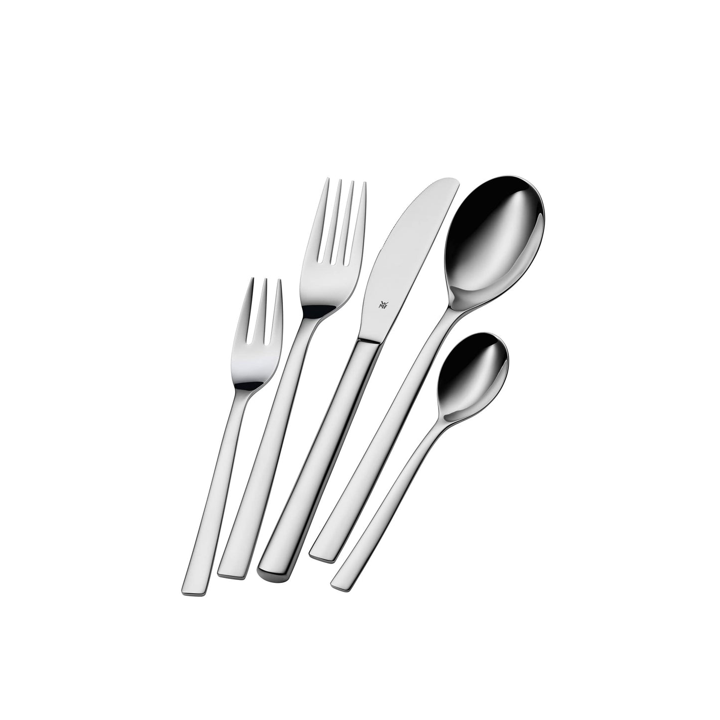 WMF Palermo Besteck Set 12 Personen, Essbesteck 60 teilig, Monobloc-Messer, Cromargan Edelstahl poliert, glänzend, spülmaschinenfest