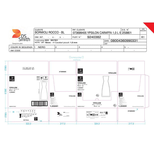 Bormioli Rocco Ypsilon Karaffe 1.0 L Transparent
