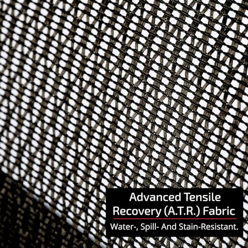 X-Chair X1 High End Arbeitsstuhl, schwarzes Flex-Mesh mit Kopfstütze – ergonomischer Bürositz/dynamische variable Lendenwirbelstütze/hochverstellbar/entspannte Liege/Perfekt für Büro oder Zuhause