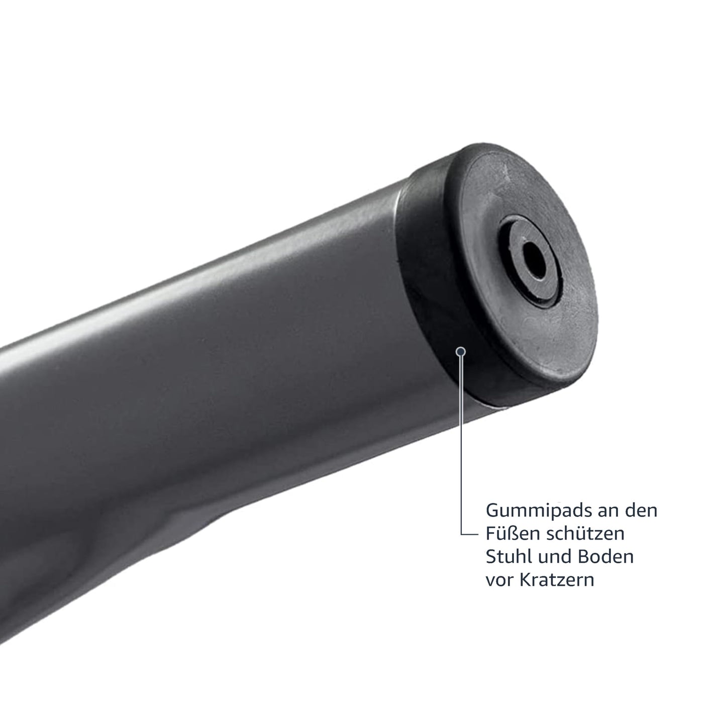 Amazon Basics Esszimmerstühle 4er Set Dunkelgrau – Stapelbar, Metall, Innen- & Außenbereich