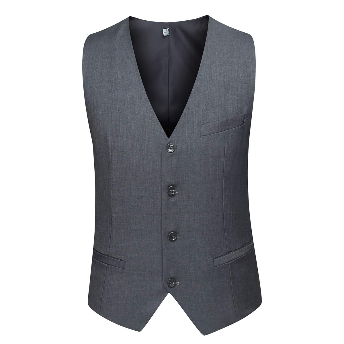 Anzug Herren Slim Fit 3 Teilig Anzüge Herrenanzug Sakko Hochzeit Business Grau XXL