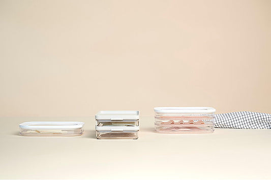 Mepal Wurst Aufbewahrung Kühlschrank mit 3 lagen - Kühlschrank Organizer Aufschnitt - 3 Separate Aufschnittboxen für Kühlschrank und Organisation in der Küche - 3 x 500 ml - Nordic sage