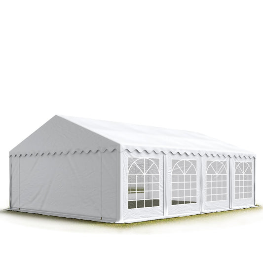 TOOLPORT Party-Zelt Festzelt 5x8 m Garten-Pavillon -Zelt PVC Plane 700 N in weiß Wasserdicht