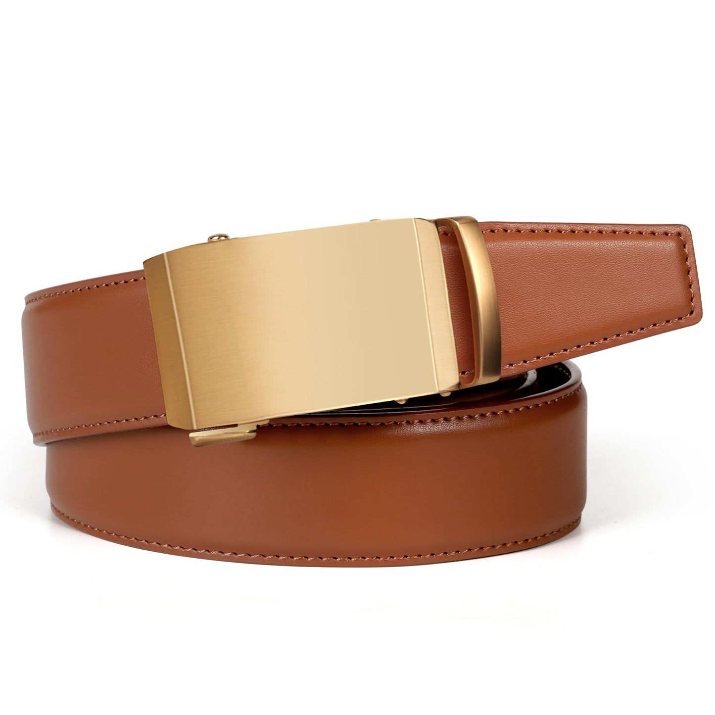 ITIEZY Gürtel Herren, Automatik Ledergürtel für Herren Business Anzug, Gürtel Ratsche 35mm ohne Löcher, Größe Angepasst