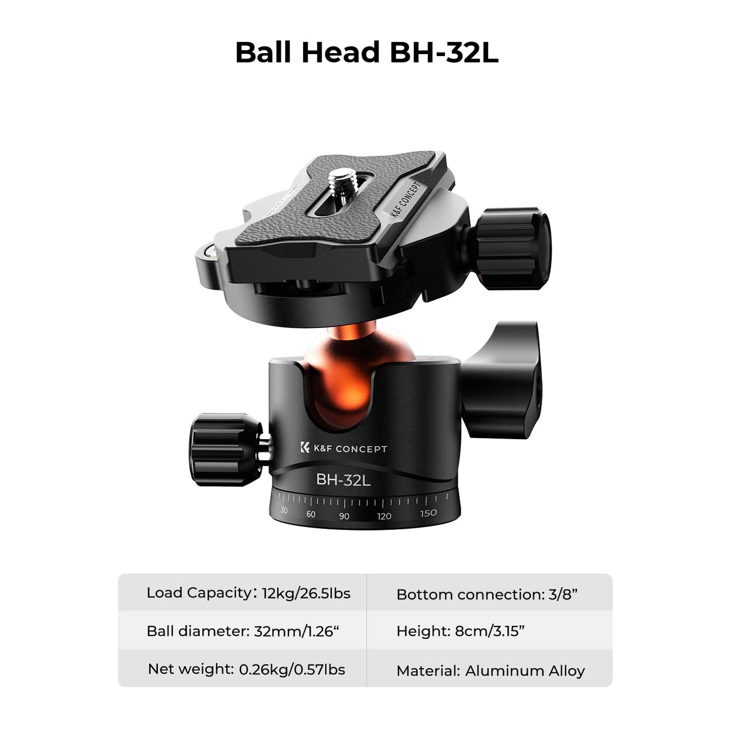 K&F Concept 198cm Kamera Stativ，Aluminium Tripod, Stativ mit Monopod Funktion, 360° Panorama Kugelkopf Schnellwechselplatte für Spielgelreflexkamera, Digitalkamera