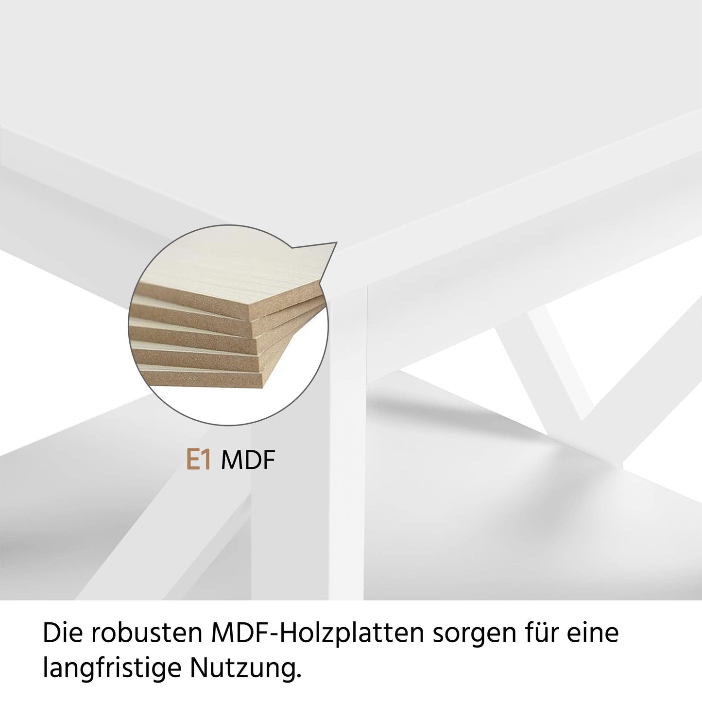 Yaheetech 3-stufiger Beistelltisch, Nachttisch mit X-förmigen Beinen, Couchtisch für Schlafzimmer