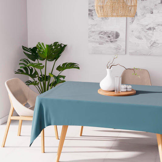 Soleil d'ocre Alix Nappe, Blau, 140 x 240 cm
