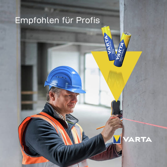 VARTA Batterien AAA, 40 Stück, Industrial Pro, Alkaline Batterie, 1,5V, Vorratspack in umweltschonender Verpackung, Made in Germany [Exklusiv bei Amazon]