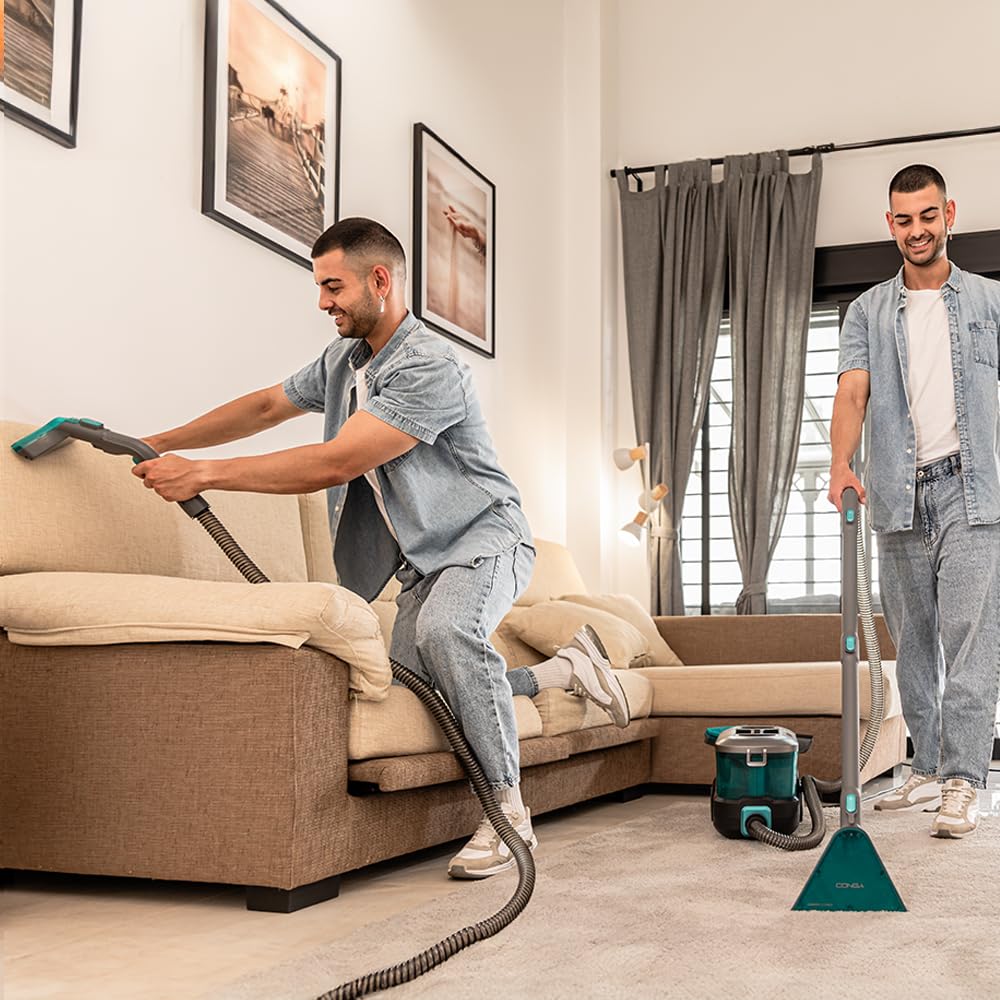 Cecotec Teppichstaubsauger - Polsterreiniger - Schlittenstaubsauger Conga CarpetClean 10000 EasyHome. 800W, 3L Frischwassertank und 1,5L Schmutzwassertank, Multiflächensystem, Zubehörkit