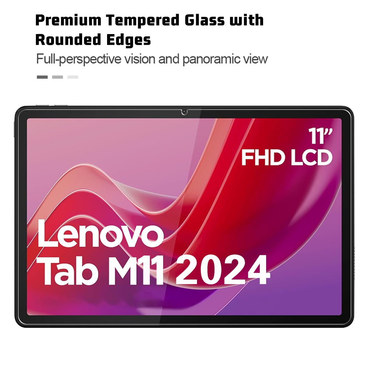 GOZOPO Schutzfolie für Lenovo Tab M11 / Tab K11 (2024) 11 Zoll, 9H Härte, hohe Auflösung, Kratzfestigkeit, keine Blasen [2 Stück]