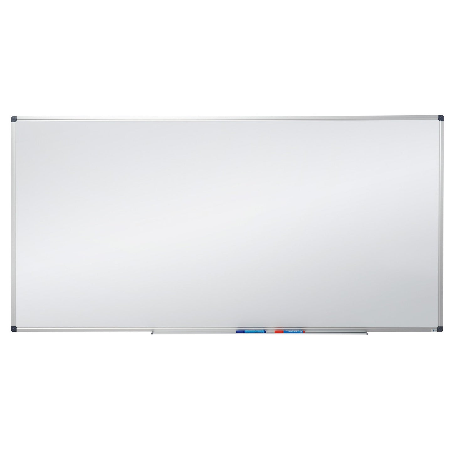 MOB Magnetisches Whiteboard 180x120cm mit Alurahmen und abnehmbare Stiftablage für Büro, Heim und Schule, Magnettafel kratzfest und trocken abwischbar | Magentboard in Hochkant oder Querkant