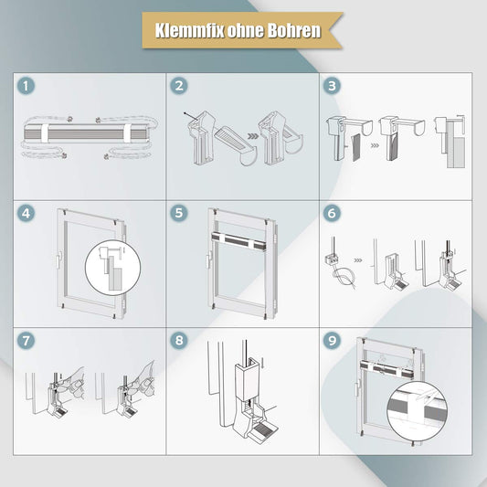 Plissee ohne Bohren Klemmfix 80x200cm(BxH) Weiß Jalousie Sonnenschutz Easyfix Faltrollo Lichtdurchlässig Rollo für Fenster & Tür