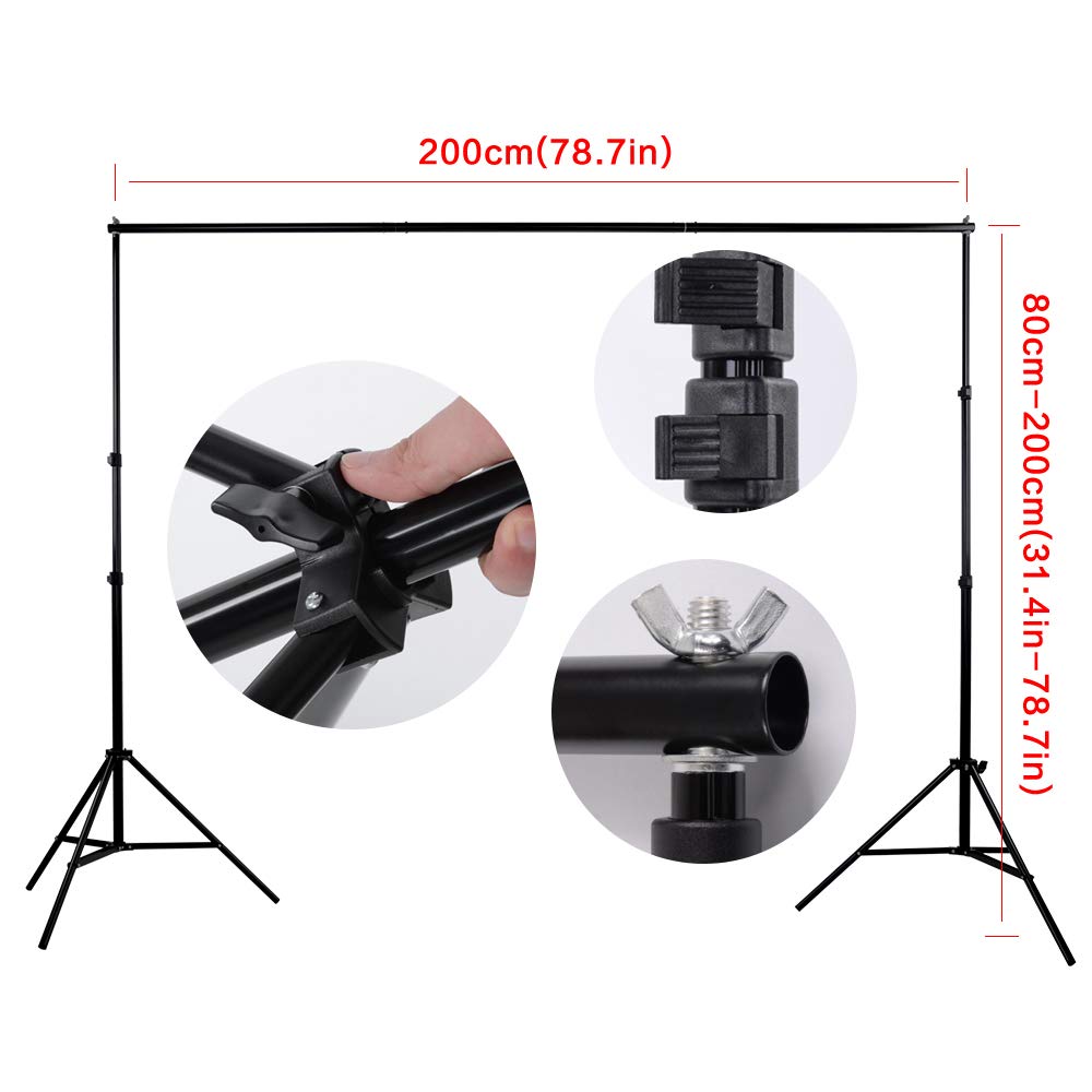 HAKUTATZ® Profi Fotostudio Set Studioleuchte Studiosets Hintergrundsystem Lampenstativ Softbox Fotografie mit Schutztasche Greenscreen Set