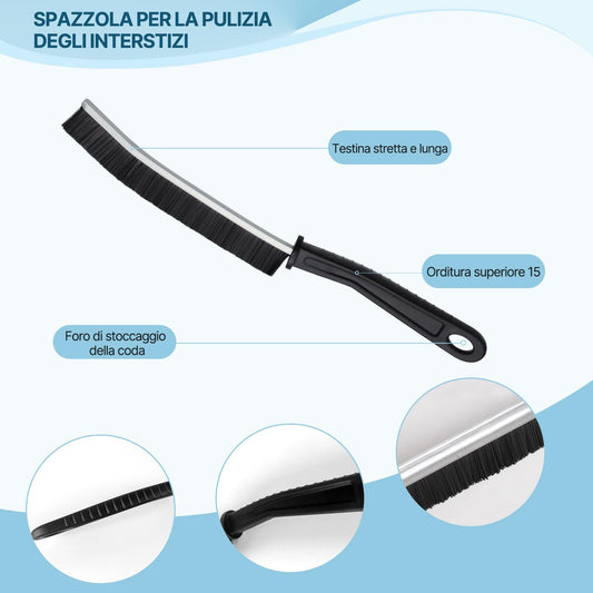Eckenreinigungsbürste,Badezimmer Lückenreinigungsbürste-Spaltbürste,Reinigungswerkzeug mit langem Griff Zuhause Küche Rillenspalt Fenster Türschiene Schrubber Bürsten Fugen Reinigungsbürste(3pcs)