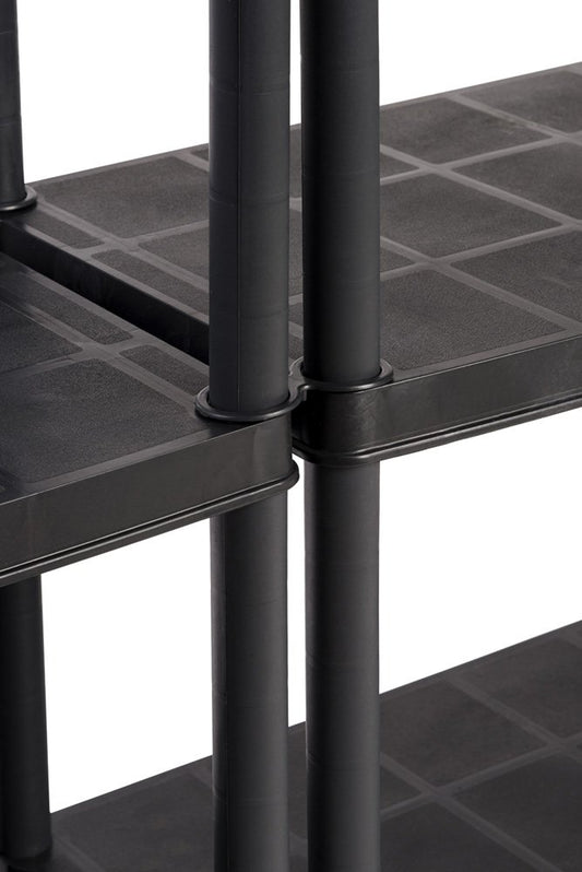 2 Stück XL Schwerlastregale, Lagerregale mit dem Maß von jeweils 85 x 40 x 185 in Schwarz. Beide Regale teilbar: Aus 2 Regalen mach 4 Regale! SGS TÜV geprüfte Qualität