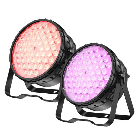 BETOPPER Discokugel LED Par Bühnenlicht 54x4W mit RGBW 4-in-1, DMX512 Leichte Stroboskop Discolicht Partylicht mit Moving Head Effekten, für DJ Party Deko Hochzeit Club Bars Show, 2S