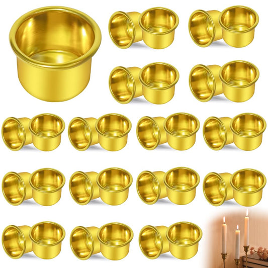 Kerzenhalter für Stabkerzen 30 Stück, Schwarz Klein DIY Kerzeneinsätze Deko Mini Kerzenständer für Baumkerzen, Geburtstagskerzen, Tafelkerzen, Teelichter