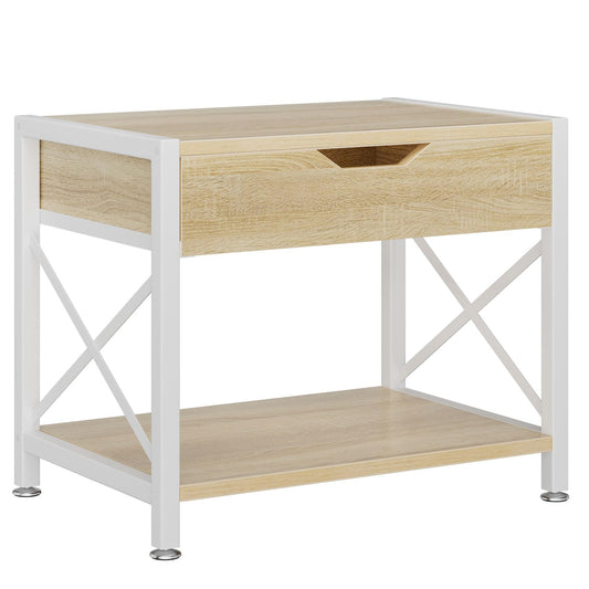 IBUYKE 2 Tier Desktop-Drucker Stand, Mehrzweck-Schreibtisch-Organizer, hölzerne Drucker Stand mit Schublade Lagerung für Ordner, Bücher, für Faxgerät, Scanner, Home Office TLJ012R