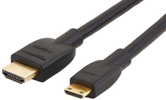 Amazon Basics - Hochgeschwindigkeitskabel Mini-HDMI (Quelle) auf HDMI, 1.8 m, schwarz