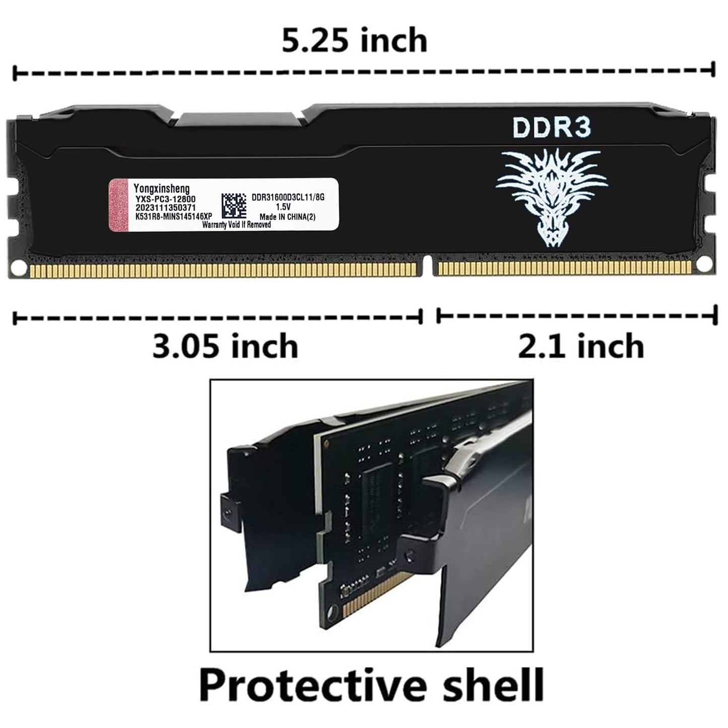DDR3 32GB Kit (8GBx4) Desktop RAM 1600MHz PC3-12800 UDIMM Non-ECC Unbuffered 1.5V 2Rx8 Dual Rank 240 Pin CL11 PC Computer Memory Upgrade Module Arbeitsspeicher Kit (Schwarz)