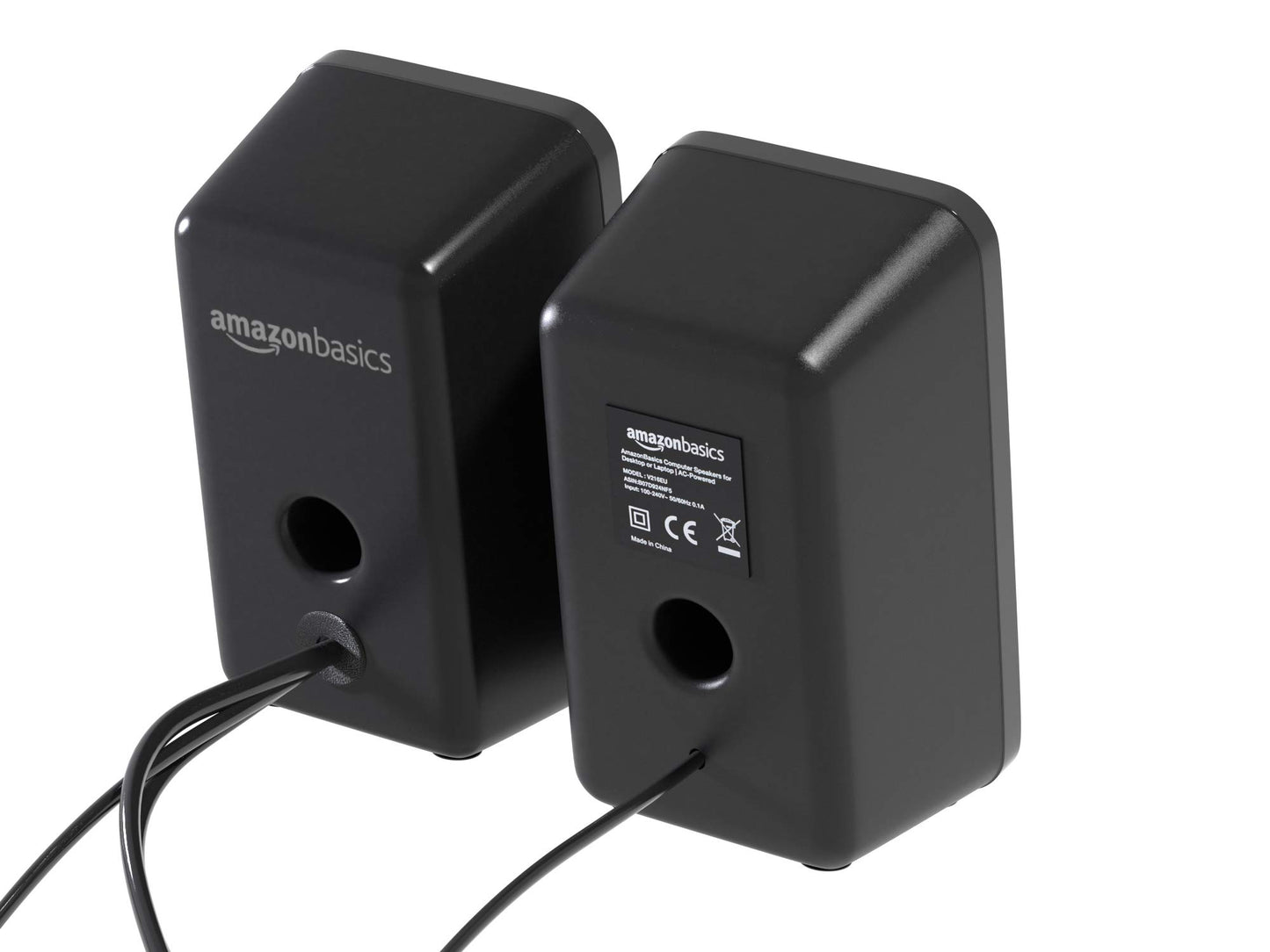 Amazon Basics - Computer-Lautsprecher für Schreibtisch oder Laptop , AC-Betrieb (EU-Version), 2 Stück, Schwarz