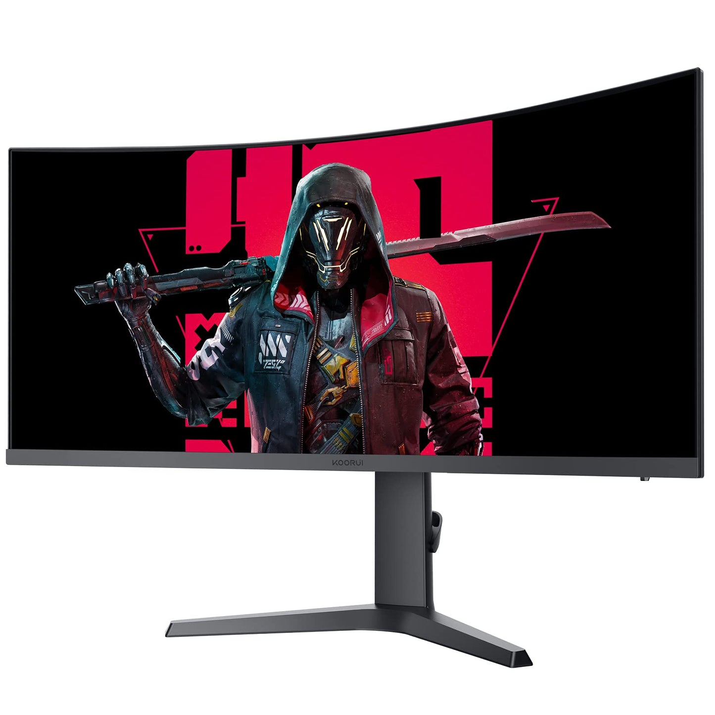 KOORUI 34 Zoll Ultrawide Curved Gaming Monitor, PC Bildschirm 165Hz, 1MS, 1000R, WQHD 3440x1440, VA, Adaptive Sync, 2xHDMI 100Hz & Display Port 165Hz, VESA 75 * 75mm, DCI-P3 90%, Höhenverstellbar