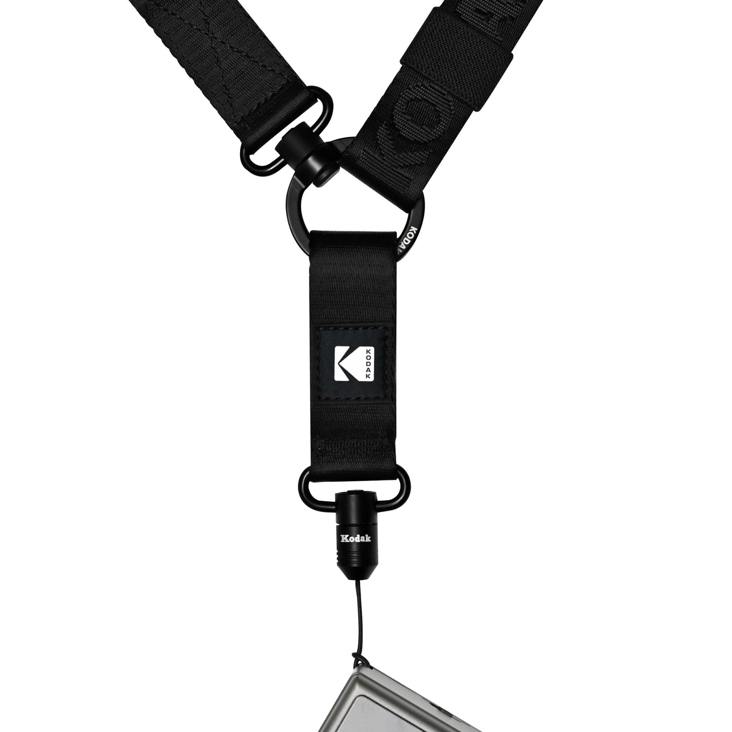 KODAK Multi-Purpose Camera Strap Mehrzweck-Kameragurt (Schwarz) -Schnellverschluß,Einstellbar,Leichte,Langlebige Metall Drehgelenke,Nacken-Schultergurt für Spiegelreflexkamera,Kompaktkamera,Smartphone