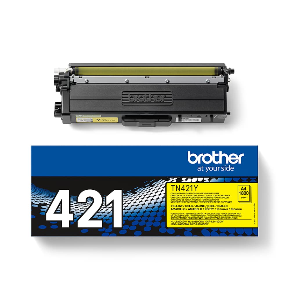 Brother Original Tonerkassette TN-421Y gelb (für Brother HL-L8260CDW, HL-L8360CDW, DCP-L8410CDW, MFC-L8690CDW, MFC-L8900CDW)