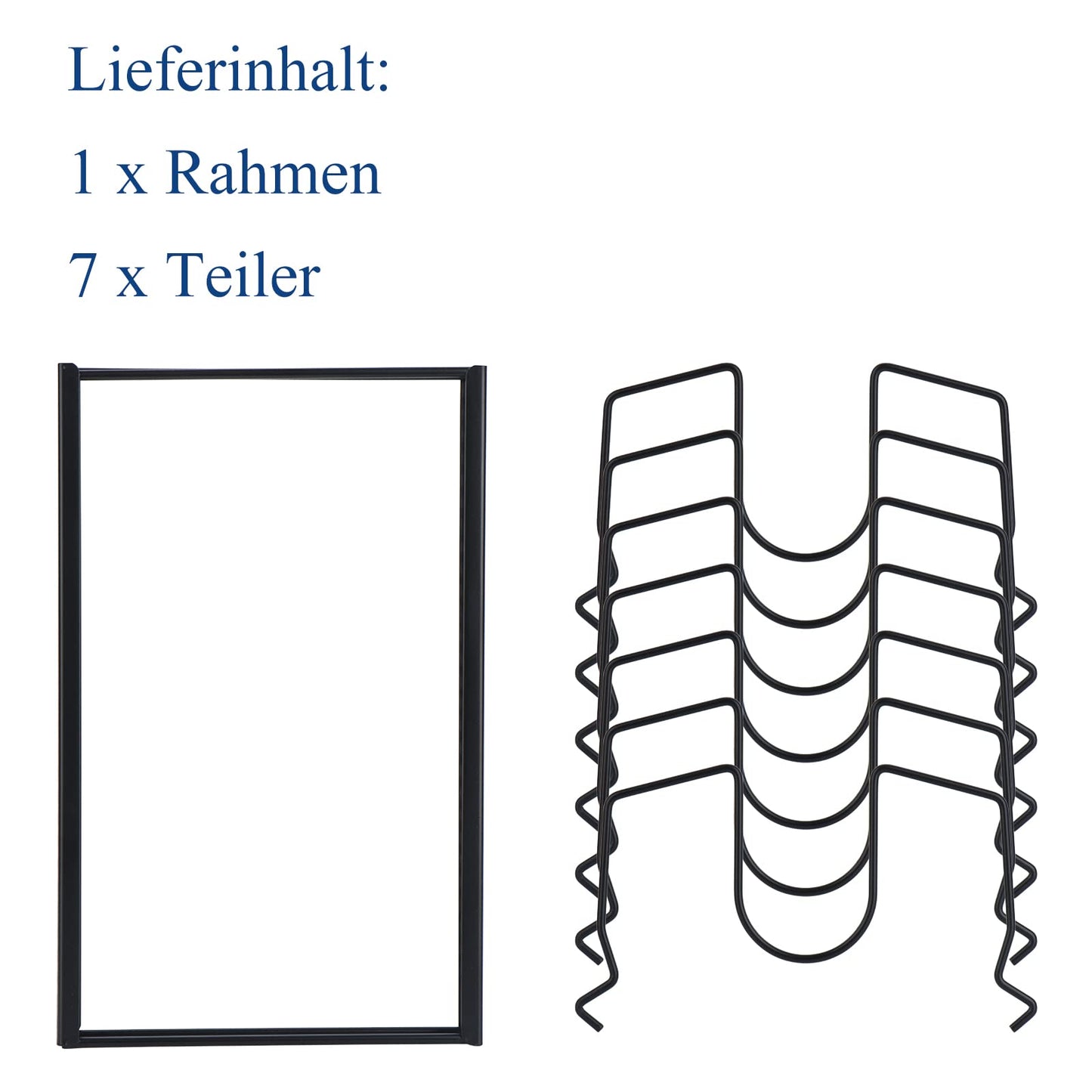 Toplife Topfdeckelhalter, Deckelhalter Schublade für Topfdeckel, Schneidebretter und Pfannen mit 7 verstellbaren Fächern, Topfdeckel Aufbewahrung, Schwarz