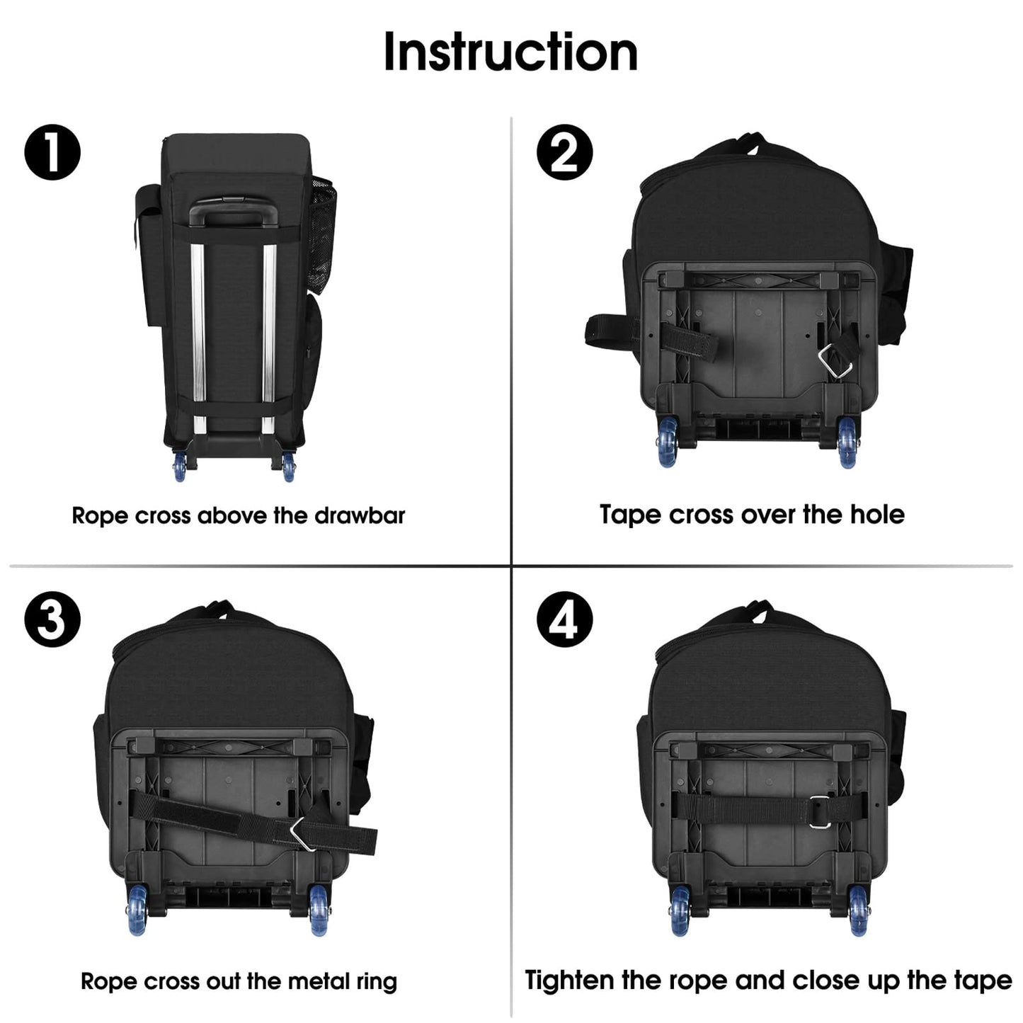 Hzycwgone Trolley-Tasche Tragetasche für JBL Partybox 110/Club 120 Tragbarer Partylautsprecher & für Sony SRS-XP500/SRS-XV500 Drahtloser Tragbarer Lautsprecher (Schwarz)