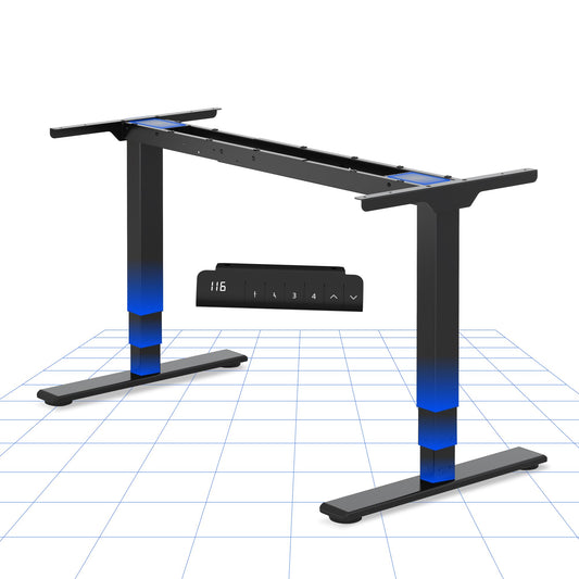 Elektrisches Schreibtischgestell – Höhenverstellbar mit Dual-Motor, LED-Display & Anti-Kollisionssystem, Schwarz
