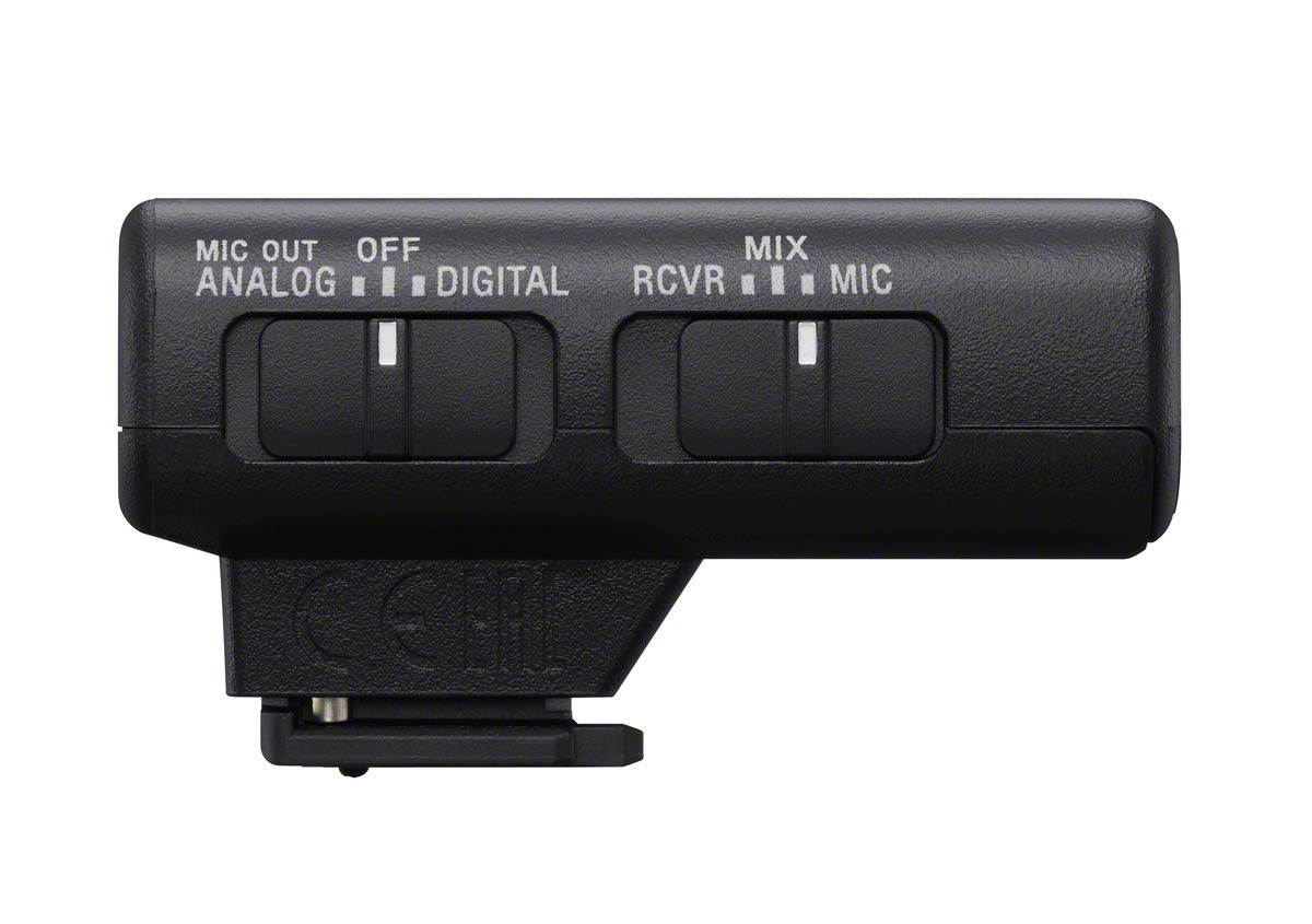 Sony ECM-W2BT, 1 Sender, 1 Empfänger, Kabelloses Mikrofon, 200m Reichweite, 9h Akkulaufzeit, Ideal für Kameras, Geräte mit 3.5mm Audio, Podcast, Streaming, Interviews